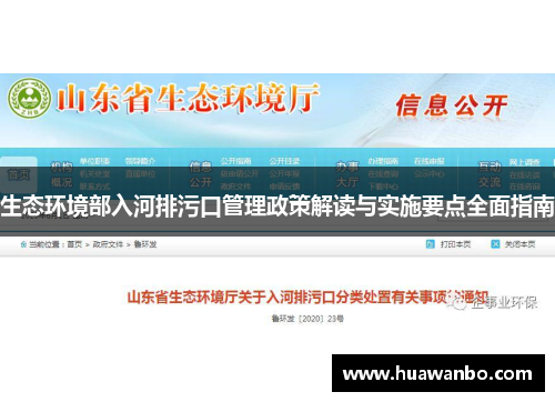 生态环境部入河排污口管理政策解读与实施要点全面指南